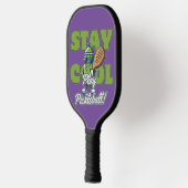 Blijf cool en speel pickleball! Fun Pickle Cartoon Pickleball Paddle (Links)