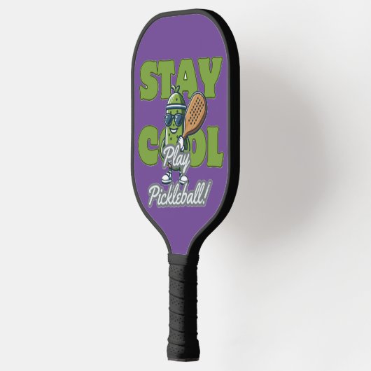 Blijf cool en speel pickleball! Fun Pickle Cartoon Pickleball Paddle (Links)