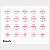 Blijf cool, het is 4 juli ronde sticker (Vel)