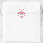 Blijf cool, het is 4 juli ronde sticker (Tas)