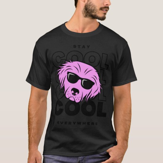 blijf cool hond meisje t-shirt (Voorkant)