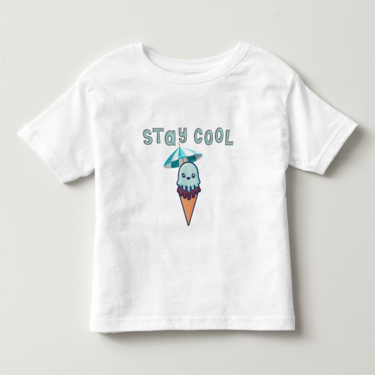 Blijf Cool Kawaii Funny Ice Cream Kinder Shirts (Voorkant)