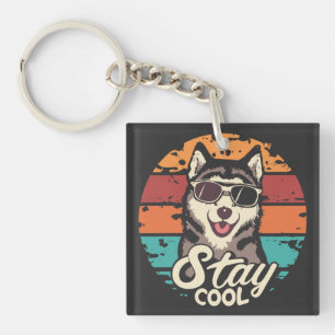 Blijf cool met Majestic Husky Dog Sleutelhanger