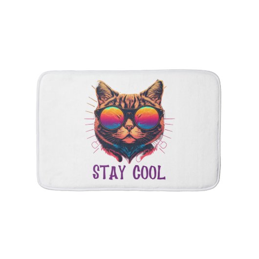 Blijf cool met onze kat in de schaduw badmat (Voorkant)