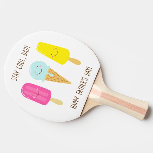 Blijf Cool, pa. Gelukkig Vaderdag! Tafeltennisbatje (Zijkant)