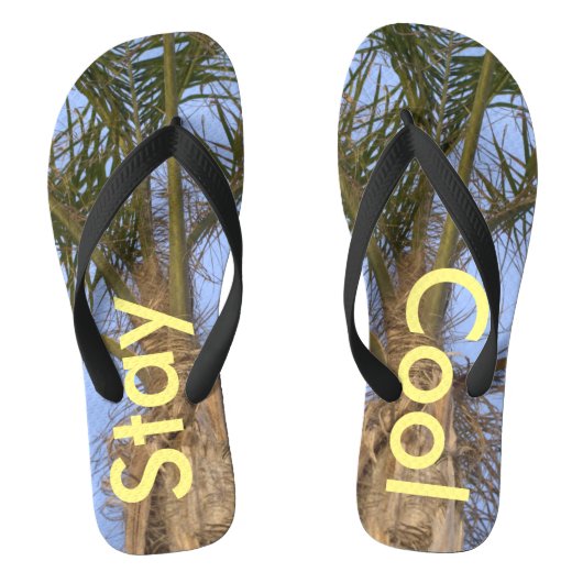 Blijf cool Palm Trees Blue Sky Teenslippers (Voetbed)