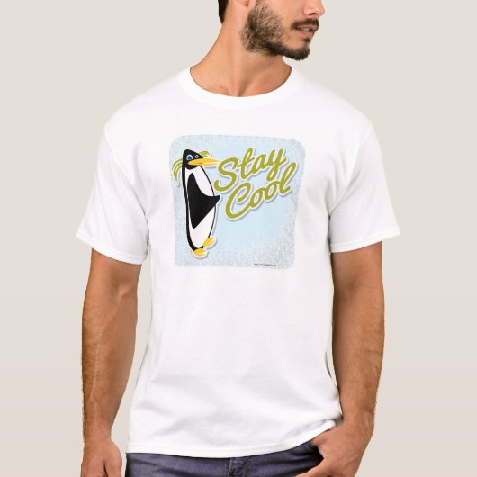 Blijf Cool Penguin Pal Schattige Bird Cartoon T-shirt (Voorkant)
