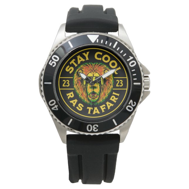 Blijf cool Rasta horloge (Voorkant)