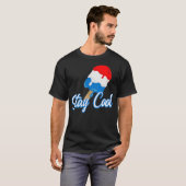 Blijf Cool Red White en Blue Rocket Popsiket Summe T-shirt (Voorkant volledig)