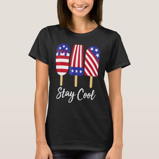 Blijf Cool Rocket Pop Red White & Blue Popsium T-shirt (Voorkant)