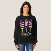 Blijf Cool Rocket Pop Red White & Blue Popsium Trui (Voorkant volledig)