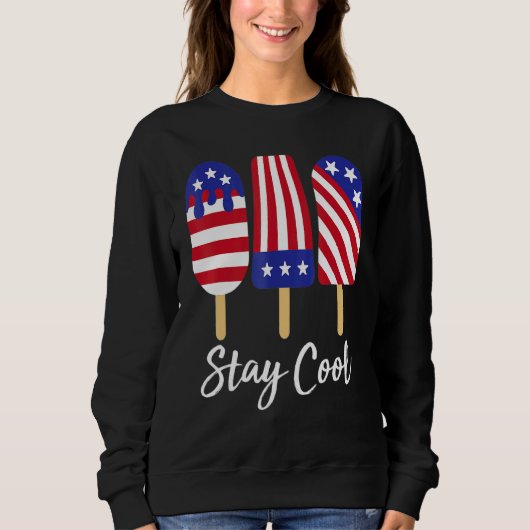 Blijf Cool Rocket Pop Red White & Blue Popsium Trui (Voorkant)