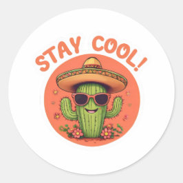 Blijf cool. ronde sticker