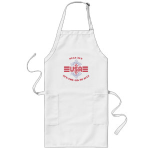 Blijf cool T-shirt voor 4 juli Lang Schort
