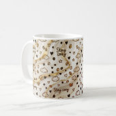 Blijf Cozy Doodlepatroon Mok (Voorkant links)