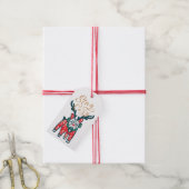 Blijf Cozy | Frans Bulldog Reindekerst Cadeaulabel (Met Touw)