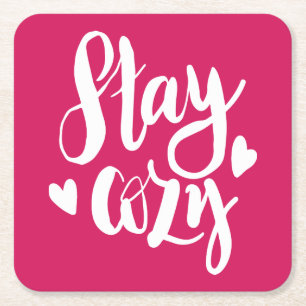 Blijf Cozy Kartonnen Onderzetters