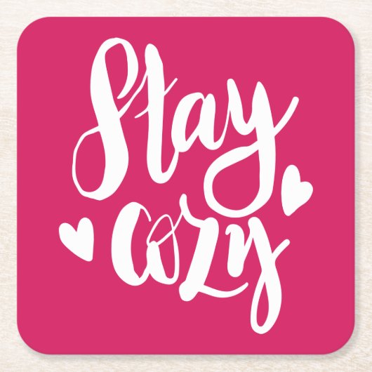 Blijf Cozy Kartonnen Onderzetters (Voorkant)