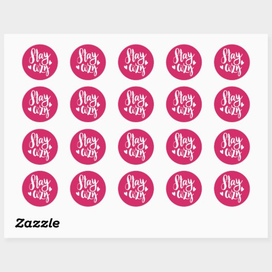 Blijf Cozy Ronde Sticker (Vel)