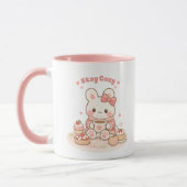 Blijf Cozy Schattig Konijn Zachte Roze Mok (Links)