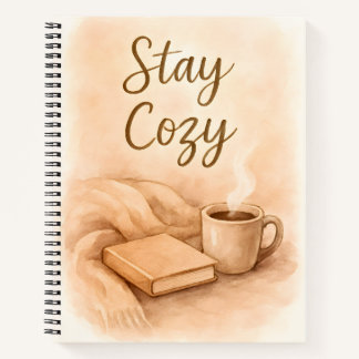 Blijf Cozy Watercolor Notitieboek - Hygge Geïnspir