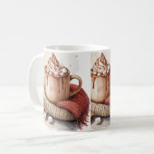 Blijf Cozy - Waterverf Winter Mok (Voorkant links)