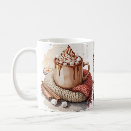 Blijf Cozy - Waterverf Winter Mok (Links)