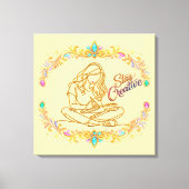 Blijf creatief goudlijn kunst canvasprint | Elegan Canvas Afdruk (Voorkant)