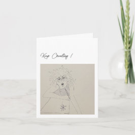 Blijf Creëer! Gelukkige verjaardag! Bedankkaart