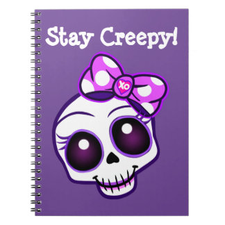 "Blijf Creepy!" Creepy Cute Skull Kawaii Notitiebo Notitieboek