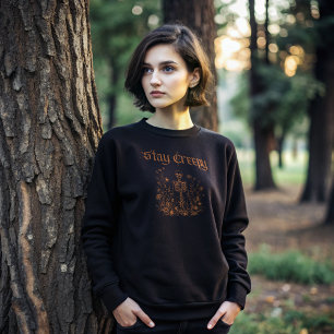 Blijf Creepy Skeleton Halloween Sweatshirt