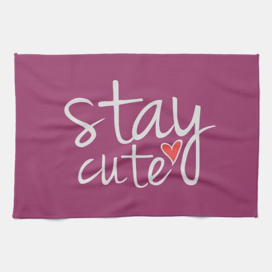 Blijf Cute Kitchen Towel, grijs Theedoek (Horizontaal)