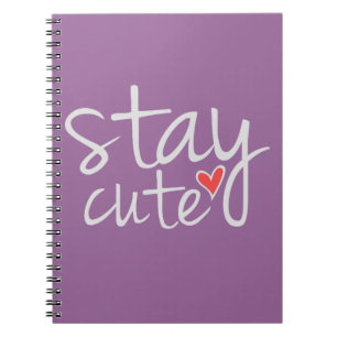 Blijf Cute Notitieboek, grijs Notitieboek