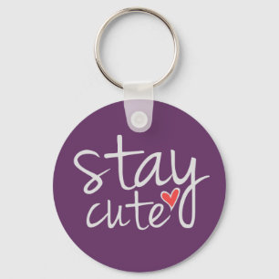 Blijf Cute Sleutelhanger, grijs Sleutelhanger