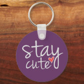 Blijf Cute Sleutelhanger, grijs Sleutelhanger (Voorkant)