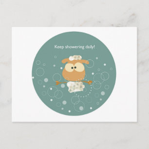 Blijf dagelijks douchen! briefkaart