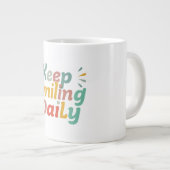 Blijf dagelijks lachen grote koffiekop (Voorkant rechts)