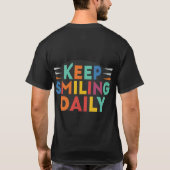 Blijf dagelijks lachen t-shirt (Achterkant)