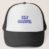 Blijf Dankbaar Minimalistische Typografie Trucker Pet (Voorkant)