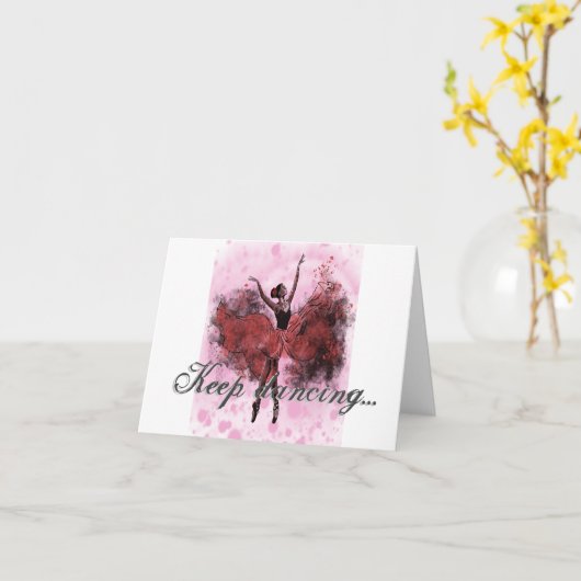 Blijf dansen kaart (Gele Bloem)