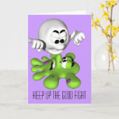 Blijf de Goede Fight Card omhoog Kaart (Gele Bloem)