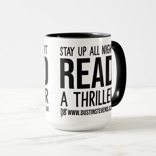 Blijf de hele nacht op een Dustin Stevens-trelpaal Mok (Voorkant rechts)