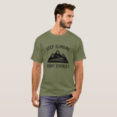 Blijf de Mount Everest logo groen beklimmen T-shirt (Voorkant volledig)