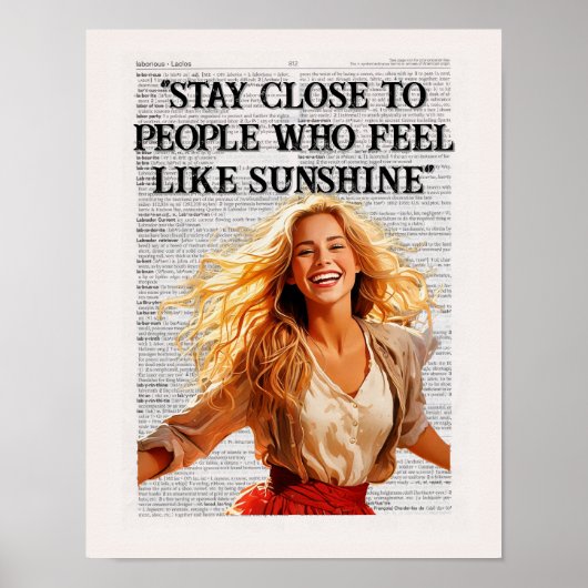 Blijf dicht bij degenen die zich als zonneschijn v poster (Voorkant)