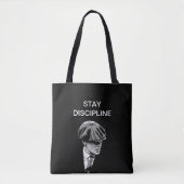 Blijf Discipline Canvas tas - Motivatie minimalist (Voorkant)