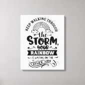 Blijf door het Storm lopen Canvas Afdruk (Voorkant)