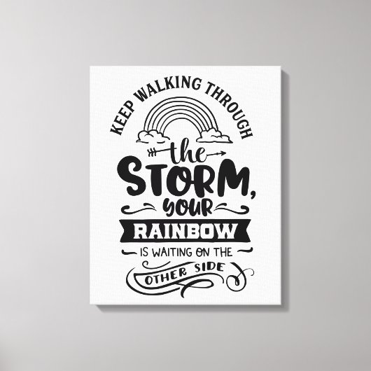 Blijf door het Storm lopen Canvas Afdruk (Voorkant)