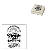 Blijf door het Storm Motivatie Citaat lopen Rubberstempel (Gestempeld)