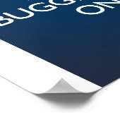 Blijf doorboren - Deep Blue Poster (Hoek)