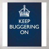 Blijf doorboren - Deep Blue Poster (Voorkant)